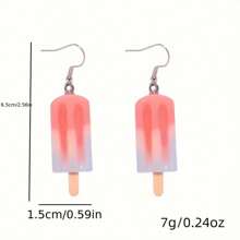 1/2/3 Pairs Cute Ice Cream Dangle Earrings, Simulated Ice Lolly Pendant Earrings, Creative Gift