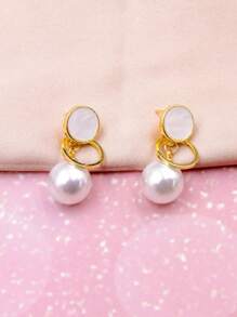 1 Pair Elegant Minimalist Hollow Circular Fashion Earrings