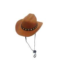 1pc Pet Cowboy Hat, Pet Accessories - Western-Style Cowboy Hat Sunshade For Cats Or Dogs, Photo Props For Festivals - Multicolor - View 12