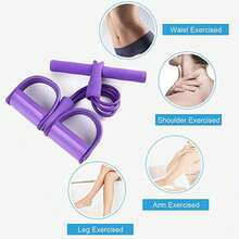 NetHong 4 Tube Tension Rope Puller Pedal Ankle Exerciser Abdominal Elastic Fitness - Multicolor - View 10