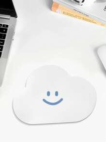 30cm*60cm Wasserfeste Mausmatte für Laptops, Süßes Leder Schreibtischunterlag für Mädchen, Büro Tastatur und Desktop Mauspad für Herren, Unregelmäßig geformte weiße Wolke - einseitig wasserfeste Mausmatte