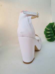 女士高跟凉鞋 - 白色 - 查看 2