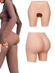 1 件无缝硅胶臀部增强内裤 - 即时提升、腰部纤细、臀部和臀部塑形，适合女性 - 舒适、加垫、硅胶插入物 - 淺粉色 - 查看 8