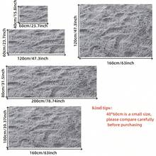 1 Piece Thick Plush Silver Grey Rectangular Soft Rug For Bedroom Soft Shaggy Rug, Living Room, Kids Room, Baby Room, Playroom, Cute Room Decor Rug