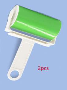 1/2pcs Reusable Lint Roller Clothes Sticky Dust Remover Brush, Washable Fabric Cleaner For Pet Hair, Lint, Dust