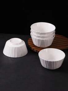 Bộ đồ ăn gồm 4/2 bát gốm sứ trắng họa tiết 5 inch và đĩa 8 inch, bát đựng súp màu trơn chất lượng cao của Nhật Bản, đĩa đựng salad và bát đựng món tráng miệng, thích hợp cho nhà bếp gia đình, phòng ăn tụ họp, đồ dùng nhà bếp, máy rửa chén và lò vi sóng - Nhiều màu - Xem 8