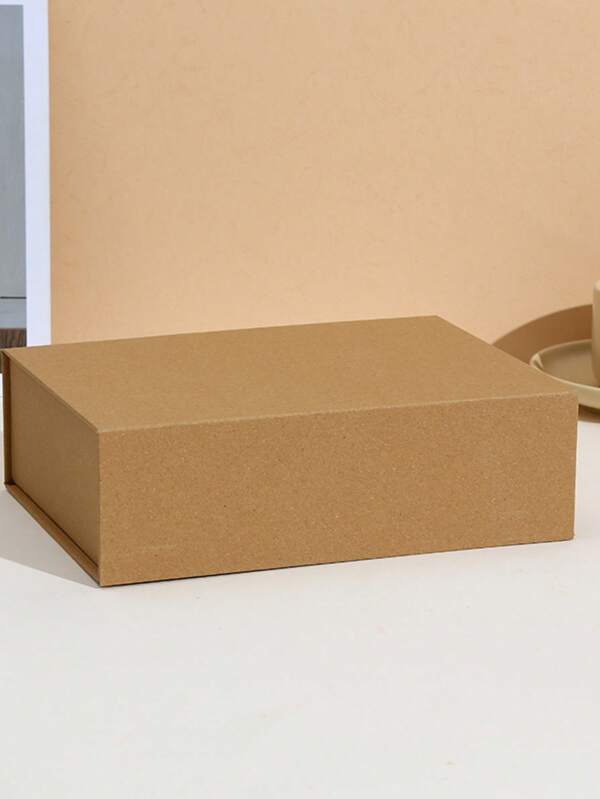 Foldable One-Piece Flip-Top Packaging Box, Black Folding Magnetic Rigid Paper Gift Box