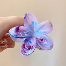 3pcs/1pc Women's Minimalist, Ombre Acrylic Flower Hair Claw Clips, Elegant Versatile Hair Accessories For Updo, Suitable For Holidays And Everyday Wear Flower Hair Clips Autumn Accessories Fall Winter For Vacation Outfits Woman - Multicolor - View 4