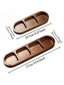 1pc Vintage Wooden Jewelry Dish, Fragrance Display Rack, Aromatherapy Tray, Entrance Key Storage Tray, Home Decor For Women Storage Organizer Travel Essentials Back To School Dormitory Storage - Multicolor - View 13