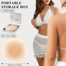 Cakes Nipple Covers Non Adhesive Cakes Grippy Seamless Covers Silicone Nipple Covers Nipple Pasties For Women Selected For You - Nude - 查看 4