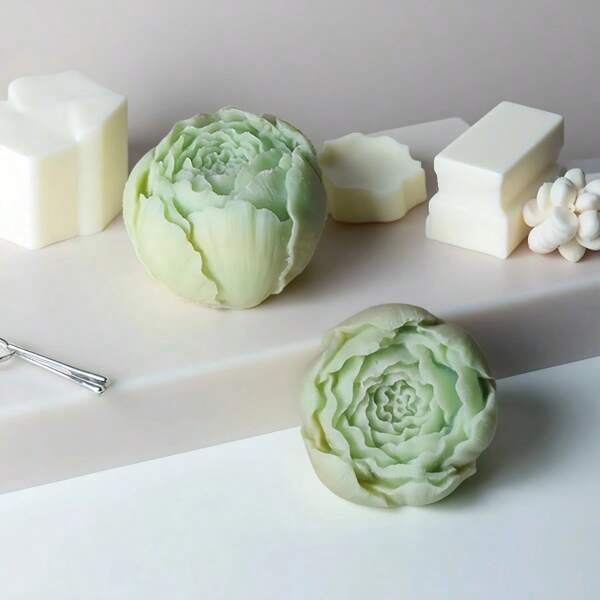3D Rose Bud Silicone Candle Mold, DIY Handmade Candle Making Supplies, Wax Melts, Soap, Resin Crafts, Home Decor, Suitable For Holidays And Parties
