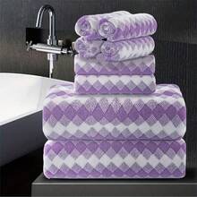 8-teiliges graues Handtuch-Set, 2 Badetücher, 2 Handtücher und 4 Waschlappen - hochabsorbierend, schnelltrocknend, super weich aus Mikrofaser, flauschiges Badezimmer-Handtuch-Set für Schönheitssalon, Hotel, Sport, Zuhause, Handtücher, Hautpflege-Badetücher