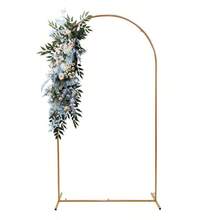 4/5/6/6.5/7.2FT Wedding Arch Backdrop Stand, Square Arch Gold Metal Arch BackdropStandforWeddingCeremony BirthdayParty Bridal Photo Booth Garden Floral Balloon Arch Decoration(There Is A Slight Paint Peeling But It Does Not Affect The Functionality.) - Gold - View 12
