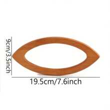 1 Peça Alça em D de Carvalho para Bolsa de Crochê - Madeira Maciça para Costura, Perfeita para Bolsas de Praia e Artesanato de Carteira, Fabricação de Carteiras DIY