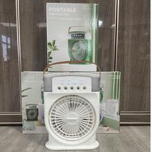 USB Rechargeable Mini Cooling Fan With 5-Hole Mist Spray, Desktop Fan, Portable Humidifying Cooling Fan For Home, Office, Travel, 1500mAh - Multicolor - View 9