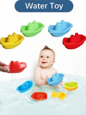 1/3/6 piezas Juguete flotante en forma de barco, torre apilable de colores aleatorios, juguete educativo temprano, juguete para el agua, juguete para exteriores, juguete para interiores, juguete de playa, juguete de agua para exteriores, regalo de Año Nuevo/Navidad/Día del Niño/Cumpleaños para niños, juguetes para niños, juguetes para niños y niñas, apto para bebés de 6 meses en adelante