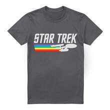 Star Trek Maglietta arcobaleno da uomo (Carbone)