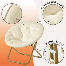 Boho Chic Floor Chair - Cowboy-Inspired Saucer Seat With Gold Frame For Dorm Rooms"