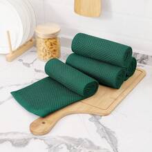 100% Cotton Waffle Weave Kitchen Towels, 4-Pack Super Soft And Absorbent Kitchen Dish Towels For Drying Dishes, Kitchen Hand Towels, 13 In X 28 In, Dark Green - Multicolor - View 9