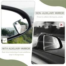 2 Pieces Set Of Universal Triangular Car Side Mirrors, Adjustable Wide-Angle Blind Spot Mirrors, Flat Mirrors For Cars And Motorcycles, Front Position, 360 ° Field Of View, Wide-Angle Rearview Mirrors Suitable For SUVs, Trucks, And RVs - Automotive Accessories - White - View 8