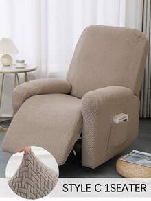Vỏ bọc ghế sofa nhung ngả lưng 1/2/3 chỗ cho phòng khách Vỏ bọc ghế dài có thể giặt được Bảo vệ đồ đạc có đáy đàn hồi cho trẻ em và vật nuôi Vỏ bọc - Màu Khaki - Xem 11