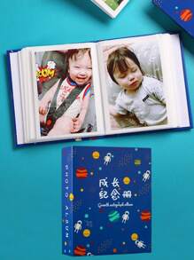 1 pièce Album photo familial de 6 pouces à grande capacité, interfolié, de qualité professionnelle, conçu pour la collection et le stockage de photos de bébé. Fournitures scolaires, rentrée des classes.
