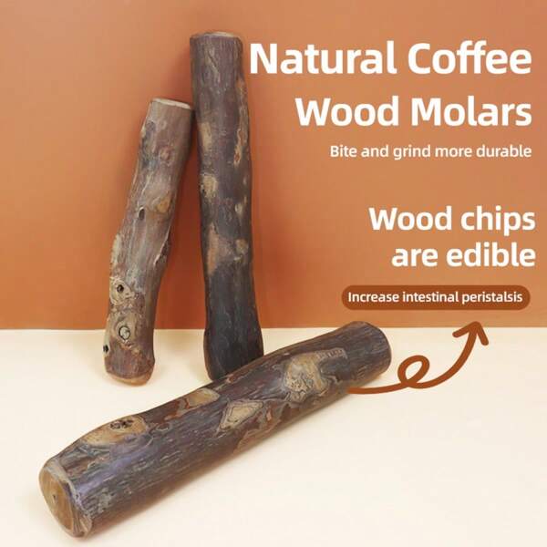 100% Natural Coffee Wood Dog Chew Toys, Various Sizes, Boredom Relief, Training Interactive Supplies, Suitable For All Size Dogs, Chew Sticks & Dental Cleaning Sticks (Random Shapes And Colors), Halloween Dog Treats