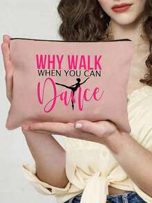 Dance Letter Makeup Cosmetic Bag Birthday Graduation Gift For Daughter Wedding Gift Adult Daughter Gift Travel Toiletry Bag Daughter Bridal Shower Gift Make Up Pouch Makeup Bag Gift For Make Up Organizer For Makeup Tools Wash Bag For Girl Women (Various Patterns To Choose From)Travel Essentials Vacation Summer Holiday Back To School School Stuff Bag For School Wash Bag Travel - Multicolor - View 11