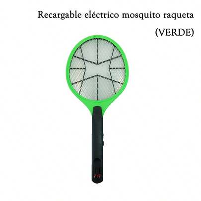 Raqueta Mata Moscas y Mosquitos Recargable,Recargable eléctrico mosquito raqueta,repelente electrónico de mosquitos doméstico y al aire libre, alta tensión de 3500v, red protectora de tres capas, segura y duradera