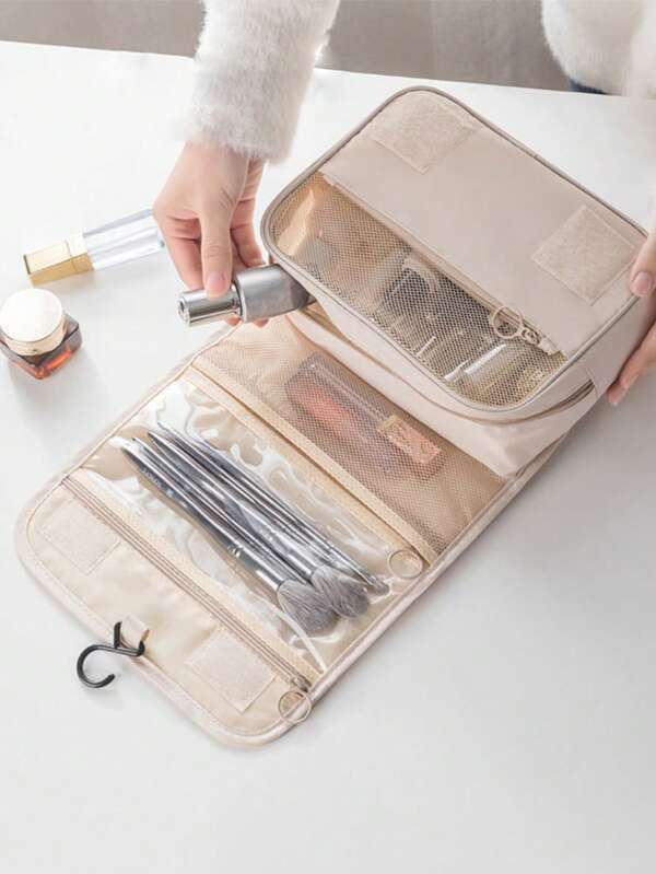 1pc Versatile Casual Large Capacity Hanging Makeup Bag