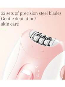 Kemei KM-189B 女士脱毛器，防水脱毛器，女士腋下脱毛器，USB充电式无线脱毛器，适用于腋下、腿部、比基尼部位脱毛，USB接口