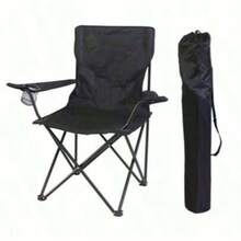 FENGSEN Folding Camping Chair For Outdoor, Garden, Fishing, Lightweight And Waterproof Camping Chair, Portable And Foldable Camping Chair - 黑色 - 查看 3