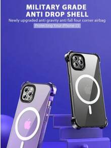 Mida Style Funda Compatible Con iPhone Transparente Tecnología Magnética Uso Rudo Brillos - Azul - Ver 7
