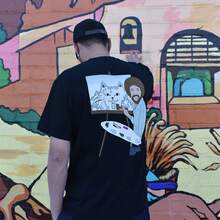 Special Offer  Street Wear RIPNDIP Cat Print Middle Finger Casual Sports Fashion Couple Men Women Short Sleeve T - - White - View 2