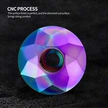 Titanium Alloy Diamond Style Road Bike Headset Cover, Mountain Bike Handlebar Top Cap, Bicycle Accessories'