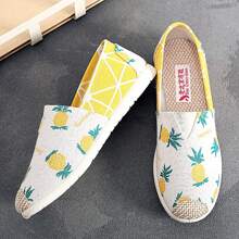 Canvas Flat Bottomed Fisherman Shoes Mesh Fabric Breathable Comfortable Fashionable Printed Upper Casual Board Shoes