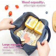 1pc Bestselling Insulated Lunch Bag With Bear Pattern - Waterproof & Portable, Suitable For School And Office - Keeps Food Fresh & Warm, Insulated Aluminum Foil Lunch Box Bag, Tote Bag, Picnic