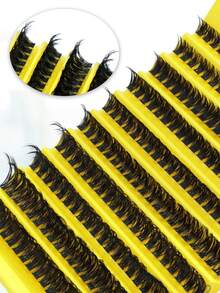 200pcs D Curl DIY Eyelash Cluster,80D Cluster Eyelashes, 0.07mm D Curl 8-16mm Mixed Natural Eyelash Extensions, Super Thick And Lengthening Cluster Eyelashes, Curly Single Eyelashes, Thin And Lengthening Eyelashes,Lengthening And Cartoon-Like Appearance Eyelashes, Suitable For Beginners At Home200pcs Extra Thick False Eyelashes, 200pcs Large Capacitylash Clusters,Eyelash Clusters,Individual Eyelashes,Lashes,Fake Lashes - DD - View 3