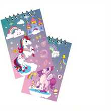 8 Pcs/Set Cute Cartoon Unicorn Spiral Notebook, With Star, Cloud & Heart Designs, Mini Portable Student Diary, Suitable For Journaling, Gift Choice, Spiral Binding, Back To School Notebook