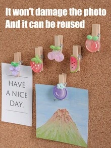 30 件木质夹子照片钉、10/20 件照片墙信息图钉、毛毡板装饰固定大头钉夹、适合办公室和学校使用、不会损坏照片夹、返校用品、毕业照片展示用品、万圣节、圣诞节和新年照片的固定夹以及圣诞夜信息的提醒夹