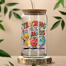 ELEWINS 12 ورقة من أغلفة الأكواب UV DTF لأكواب العزل 16 أونصة - أغلفة أكواب لتقدير المعلمين مقاومة للخدش والتحويلات الدائمة للزجاج والأكواب - تحويلات UV DTF سهلة الإزالة للأسطح الملساء