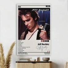 1 件流行 Jeff Buckley Grace 专辑墙面艺术帆布海报，音乐家风格家居装饰，多功能印刷品，适合客厅卧室，完美的礼物和墙壁装饰，无框架 - 彩色 - 查看 4