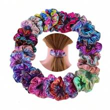 激光雕刻织物发圈，金属渐变猪肠图案 - 彩色 - 查看 1