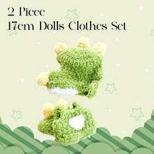 拉布布服装，与拉布布兼容的服装，拉布布服装，兼容 17 厘米娃娃服装，17 厘米娃娃服装，服装套装服装，恐龙服装，娃娃钥匙扣配件，仿动物风格服装连体衣，家居装饰。万圣节装饰。