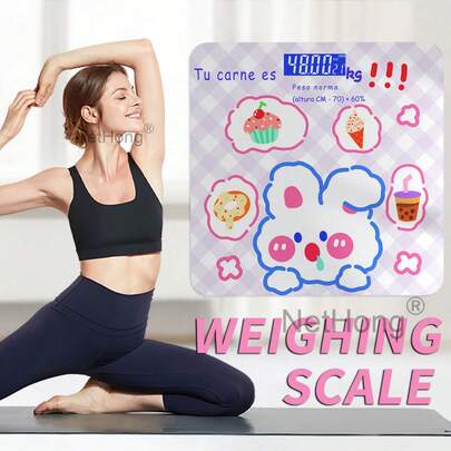 NetHong Cartoon Cute Little Rabbit Weighing Scales Digital Electronic Bathroom Scales For Body Weight Accurate UK Back To School