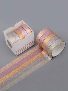 5 pièces Ruban washi design métallique