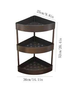 1 قطعة رف مثلث للمطبخ، رف تخزين للزوايا للتوابل والبهارات والأواني المطبخية