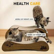 Rascador de gato 2 en 1 Lounge Premium, juego de rascador de gato. Poste rascador de cartón corrugado resistente al rayado, grande de 27.5L X 9H pulgadas y pequeño de 24.5L X 6H pulgadas - como en la foto - Ver 3