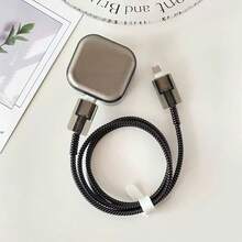 20W Transparent & Black Minimalist Design Charger, Compatible With IPhone 16 Pro Max/15/14/13/12/11, Suitable As Holiday Gift, Minimalist Design For Both Men And Women - Transparent Black - View 1