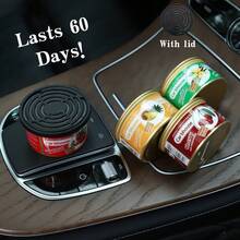 1件，木纤维除臭固体香氛，含椰子、新车、泡泡糖、柠檬味罐装空气清新剂，汽车装饰长效空气清新剂，浴室空气清新剂和宠物除臭精华，适用于家居装饰、汽车、办公室、浴室、卧室、衣柜、卫生间、储藏室、宠物房。 - 多香味 - 查看 2